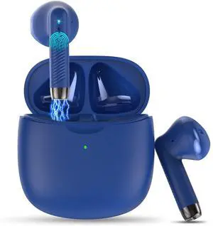 Wireless Earbuds, Bluetooth 5.4 Earbuds Stereo Bass, Bluetooth Headphones in Ear Noise Cancelling Mic, Earphones IP7 Waterproof Sports, 32H Playtime USB C Charging Case Blue Ear Buds for Android iOS
