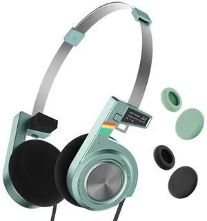 iKF R3 Classic Retro Wireless Headphones, Vintage Design,Volume Control,60 Hours Playtime, Noise Isolation, with Microphone, Throwback 80s 90s,Green