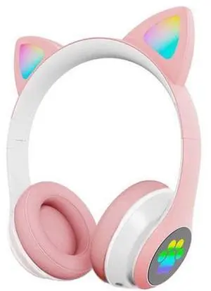 Wireless Bluetooth Headphones Active Noise Cancelling Over-Ear Headphones with Microphones, 42 Hours Playtime, HiFi Audio Adjustable Headphones. (Pink) (Pink)