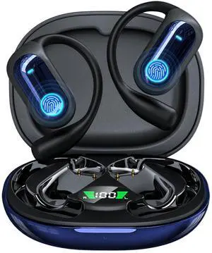 MOZC 168 Languages AI Translation Earbuds, Bluetooth 5.4 Headphones Translator, 4-in-1 Smart Mode Touch Screen Real-Time Earphones Fit iOS and Android Ideal for Travel Business Learning, Deep Blue