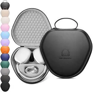 for Airpods Max Case Cover,Smart Case with Sleep Mode Made by Air pods,Compatible with Apple AirPod Max,Protective Carry Travel Cover AirPod Pro Max Cases,Headphone,Black