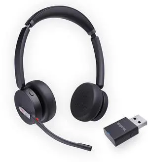 Yealink WH64 Hybrid with DECT Dongle, 492ft Range, 32 Talk Time Bluetooth Headset for Teams, Zoom Skype UC, 3X Mic Noise Cancelling, Headset PC Phone