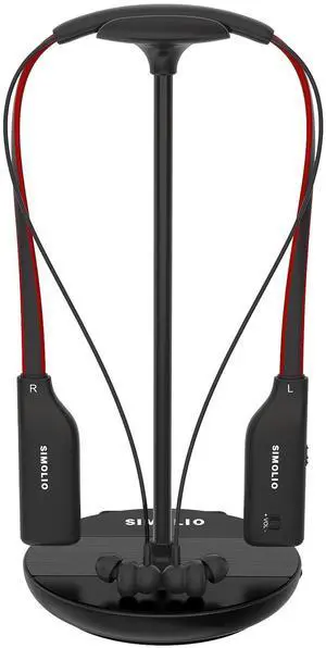 SIMOLIO Digital Wireless Headphones for TV Watching, TV Headphones for Seniors with Boosted Volume & Clear Voice, Separate Right/Left Volume Controls, Wireless Earbuds for TV, No Delay, Spare Battery
