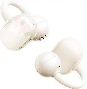SoundPEATS POP Clip Wireless Open Ear Earbuds, Button Control, Lightweight Comfort Headphones, 30H Playtime, IPX5 Waterproof, Bluetooth 5.4 Immersive Audio Earphones for Sports Running Working, Beige