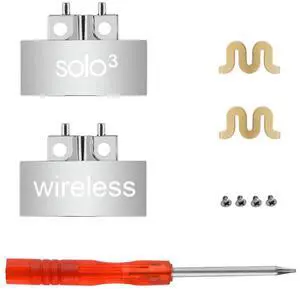 Solo 3 Hinge Replacement Parts Headband Connector Repair Kit Compatible with Beats by Dr Dre Solo 3.0 Wireless A1796 On-Ear Headphones (Silver)