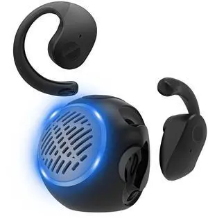Out of Ear Open Ear Headphones Wireless Ear OWS Hanging Earphones 5.4 Bluetooth Air Bone Conduction Around Over The Ear Speaker with Wireless Earbuds Outside The Ear Headphones Ear buds with Ear Loops