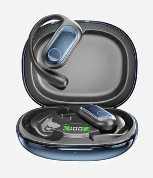 Opea Ear Earbuds Wireless Bluetooth - Sport Over The Ear Headphones, TWS Ear Buds Deep Bass, Translation, Weatherproof,10H Play Time for Workout, Fitness and Travel - Black