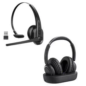 LEVN Wireless Headphones for TV Watching, Wireless Headset with Mic for Work