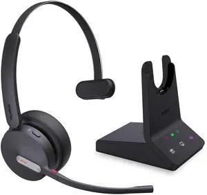Yealink WH64 Mono UC DECT & Bluetooth Wireless Headset, 606ft Range, Single On Ear Work Headphones with 3X Noise Cancelling Mic, 26 Talk Time, Office Desk IP Phone, PC, Computer