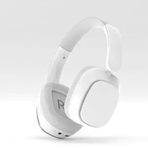 Hybrid Active Noise Cancelling Headphones, Wireless Bluetooth Over Ear Headphones, 130H Playtime, Hi-Res Audio, Deep Bass, Foldable Overhead Headset Comfort for Home Office Travel (White)