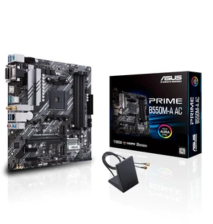 ASUS Prime B550M-A AC AMD AM4 (3rd Gen Ryzen) Micro ATX DDR4 Motherboard (PCIe 4.0, WiFi, ECC Memory, 1Gb LAN, HDMI 2.1/D-Sub, 4K@60HZ, Addressable Gen 2 RGB Header and Aura Sync) ASUS Prime B550M-A AC AMD AM4 (3rd Gen Ryzen) Micro ATX DDR4 Motherboard (PCIe 4.0, WiFi, ECC Memory, 1Gb LAN, HDMI 2.1/D-Sub, 4K@60HZ, Addressable Gen 2 RGB Header and Aura Sync)