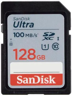 SanDisk 128GB Ultra SDXC UHS-I Memory Card - 100MB/s, C10, U1, Full HD, SD Card - SDSDUNR-128G-GN6IN SanDisk 128GB Ultra SDXC UHS-I Memory Card - 100MB/s, C10, U1, Full HD, SD Card - SDSDUNR-128G-GN6IN