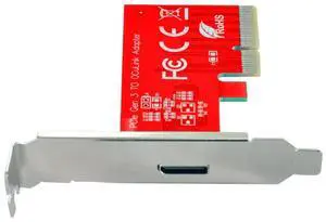 CY Card PCI-E 3.0 Express 4.0 x4 to Oculink External SFF-8612 SFF-8611 Host Adapter for PCIe SSD with Bracket CY Card PCI-E 3.0 Express 4.0 x4 to Oculink External SFF-8612 SFF-8611 Host Adapter for PCIe SSD with Bracket