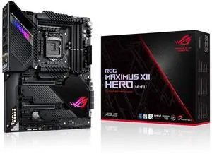 ASUS ROG Maximus XII Hero Z490 (WiFi 6) LGA 1200 (Intel 10th Gen) ATX Gaming Motherboard, 14+2 Power Stages, DDR4 4800+, 5Gbps LAN, Intel LAN ASUS ROG Maximus XII Hero Z490 (WiFi 6) LGA 1200 (Intel 10th Gen) ATX Gaming Motherboard, 14+2 Power Stages, DDR4 4800+, 5Gbps LAN, Intel LAN