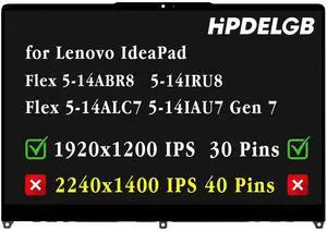 for Lenovo IdeaPad Flex 5-14ALC7 5-14IAU7 Gen 7 5-14ABR8 82R9 82R7 82TA Series 5D10S39787 5D10S39788 5D10S39785 WUXGA 1920x1200 IPS LCD Touch Screen Display Digitizer Assembly EDP 30pin not for 4 for Lenovo IdeaPad Flex 5-14ALC7 5-14IAU7 Gen 7 5-14ABR8 82R9 82R7 82TA Series 5D10S39787 5D10S39788 5D10S39785 WUXGA 1920x1200 IPS LCD Touch Screen Display Digitizer Assembly EDP 30pin not for 4