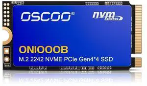 OSCOO 512GB M.2 2242 NVMe SSD PCIe Gen4 x4, Up to 4800MB/s, 3D NAND Internal SSD with Graphene Cooling, for Laptop, Ultrabook, Lenovo ThinkPad, Dell Latitude, Intel NUC, Mini PC,Embedded S OSCOO 512GB M.2 2242 NVMe SSD PCIe Gen4 x4, Up to 4800MB/s, 3D NAND Internal SSD with Graphene Cooling, for Laptop, Ultrabook, Lenovo ThinkPad, Dell Latitude, Intel NUC, Mini PC,Embedded S