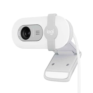 Logitech Brio 100 Full HD Webcam with Built-in Microphone, Privacy Protection, Auto Light Correction and USB-A Connection - White Logitech Brio 100 Full HD Webcam with Built-in Microphone, Privacy Protection, Auto Light Correction and USB-A Connection - White