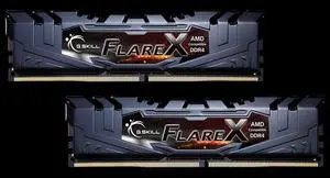 G.SKILL FlareX Series DDR4 RAM (XMP) 16GB (2x8GB) 3200MT/s CL16-18-18-38 1.35V Intel AMD Desktop Computer Memory U-DIMM - Black (F4-3200C16D-16GFX) G.SKILL FlareX Series DDR4 RAM (XMP) 16GB (2x8GB) 3200MT/s CL16-18-18-38 1.35V Intel AMD Desktop Computer Memory U-DIMM - Black (F4-3200C16D-16GFX)