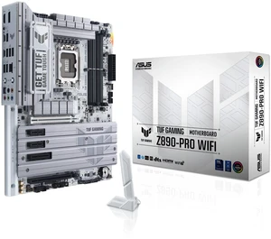 ASUS TUF Gaming Z890-PRO WiFi Z890 LGA 1851 ATX Motherboard, Intel Core Ultra Series 2 Ready, Advanced AI PC-Ready, 16+1+2+1 Stages, DDR5, PCIe 5.0, Thunderbolt 4 Type-C, 4X M.2, Wi-Fi 7, 2.5Gb ASUS TUF Gaming Z890-PRO WiFi Z890 LGA 1851 ATX Motherboard, Intel Core Ultra Series 2 Ready, Advanced AI PC-Ready, 16+1+2+1 Stages, DDR5, PCIe 5.0, Thunderbolt 4 Type-C, 4X M.2, Wi-Fi 7, 2.5Gb
