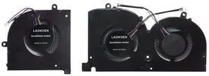 LAOKOEN New Replacement Cooling Fans for MSI GS75 Stealth GS75 8SF P75 Creator Series P/N: 17G1-CPU 17G1-GPU MS-17G2 DC 5V LAOKOEN New Replacement Cooling Fans for MSI GS75 Stealth GS75 8SF P75 Creator Series P/N: 17G1-CPU 17G1-GPU MS-17G2 DC 5V