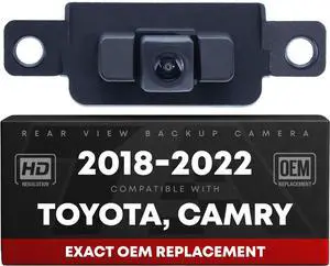 Rear View Backup Camera, Reverse Park Assist - Compatible with 2018-2020 Toyota Camry, 2018-2022 Toyota Camry Hybrid - OEM 8679006090, TO1960154 Rear View Backup Camera, Reverse Park Assist - Compatible with 2018-2020 Toyota Camry, 2018-2022 Toyota Camry Hybrid - OEM 8679006090, TO1960154