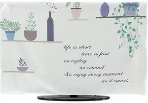 TINTON LIFE Premium Quality Wrinkle Free Polycotton Indoor TV Dustproof Cover Cloth(Plant, 65") TINTON LIFE Premium Quality Wrinkle Free Polycotton Indoor TV Dustproof Cover Cloth(Plant, 65")