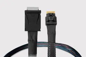 ICY DOCK MB402L-B Data Cable - SlimSAS 4i SFF-8654 to OCuLink 4i SFF-8611 Cable 0.5M ICY DOCK MB402L-B Data Cable - SlimSAS 4i SFF-8654 to OCuLink 4i SFF-8611 Cable 0.5M