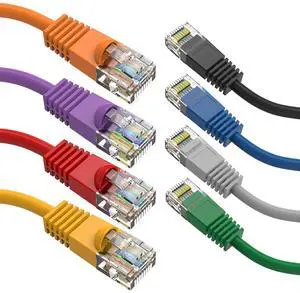 Electriduct CAT6 Snagless Patch Cord UTP Network Ethernet Cable - 10 FT (Rainbow) 10 Pack Electriduct CAT6 Snagless Patch Cord UTP Network Ethernet Cable - 10 FT (Rainbow) 10 Pack