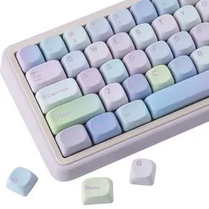 TYRIXKI PBT Keycaps 130 Keys MOA Profile Keycaps, Purple Bubble Cute Keycap Dye-Sublimation Custom Keycap Set for Cherry Gateron MX Swithes Mechanical Keyboards TYRIXKI PBT Keycaps 130 Keys MOA Profile Keycaps, Purple Bubble Cute Keycap Dye-Sublimation Custom Keycap Set for Cherry Gateron MX Swithes Mechanical Keyboards