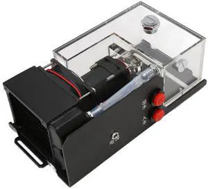 CPU Water Cooler Pump, 600L H PC Water Cooling Integrated Mute, G1/4 Threaded PC CPU Water Cooling System Heat Exchanger with 200RPM Cooling Fan for PC Water Cool System CPU Water Cooler Pump, 600L H PC Water Cooling Integrated Mute, G1/4 Threaded PC CPU Water Cooling System Heat Exchanger with 200RPM Cooling Fan for PC Water Cool System