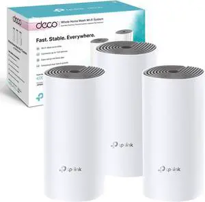 TP-Link AC1200 Mesh WiFi System **New Retail**, Deco_E4(3-Pack) (**New Retail** (3 Pack)) TP-Link AC1200 Mesh WiFi System **New Retail**, Deco_E4(3-Pack) (**New Retail** (3 Pack))
