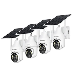 SEHMUA 2K Solar Security Cameras Wireless Outdoor, 4 Pack 360 View Pan/Tilt WiFi Security Camera Outside with Color Night Vision, Easy to Install, PIR Alarm, 2-Way Audio, White SEHMUA 2K Solar Security Cameras Wireless Outdoor, 4 Pack 360 View Pan/Tilt WiFi Security Camera Outside with Color Night Vision, Easy to Install, PIR Alarm, 2-Way Audio, White
