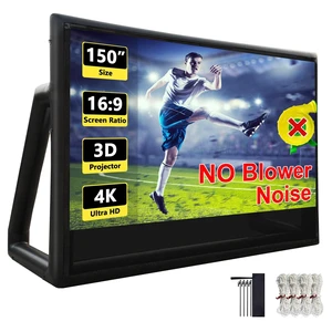 Inflatable Outdoor Projector Screen 18FT (150 Inch) - Air-Tight No-Blower Design, Inflatable Outdoor Movie Screen Projection - TPU Waterproof Frame for Backyard, Camping, Party (Excluding air Pump) Inflatable Outdoor Projector Screen 18FT (150 Inch) - Air-Tight No-Blower Design, Inflatable Outdoor Movie Screen Projection - TPU Waterproof Frame for Backyard, Camping, Party (Excluding air Pump)
