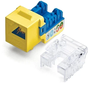 TRUE CABLE Cat6 Keystone Jack, Unshielded (UTP), 90 Degree Punch-Down, PoE++ (4PPoE) 100W, UL Listed, ETL Verified, ANSI/TIA Certified, Modular RJ45 Female, Yellow, 12 Pack TRUE CABLE Cat6 Keystone Jack, Unshielded (UTP), 90 Degree Punch-Down, PoE++ (4PPoE) 100W, UL Listed, ETL Verified, ANSI/TIA Certified, Modular RJ45 Female, Yellow, 12 Pack