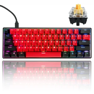 GTSP Gk61 SK61 60% Mechanical Keyboard, Custom Hot Swappable 60 Percent Gaming Keyboard with RGB Backlit, NKRO, Water-Resistant, Type-C Cable for Win/PC/Mac (Gateron Optical Yellow, Milan) GTSP Gk61 SK61 60% Mechanical Keyboard, Custom Hot Swappable 60 Percent Gaming Keyboard with RGB Backlit, NKRO, Water-Resistant, Type-C Cable for Win/PC/Mac (Gateron Optical Yellow, Milan)