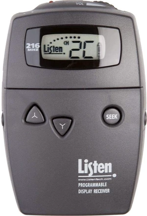 Listen Technologies LR-500-216 Portable Programmable Display RF Receiver (216 MHz), Can Receive Up to 19 Wide-Band or 38 Narrow-Band Channels, Easy-to-Read LCD Display, Built-in SmartCharge Listen Technologies LR-500-216 Portable Programmable Display RF Receiver (216 MHz), Can Receive Up to 19 Wide-Band or 38 Narrow-Band Channels, Easy-to-Read LCD Display, Built-in SmartCharge