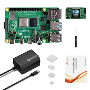 RasTech Raspberry Pi 4 Model B 3GB Basic Kit with Power Supply & Heatsinks RasTech Raspberry Pi 4 Model B 3GB Basic Kit with Power Supply & Heatsinks