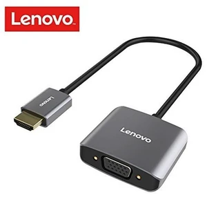 Lenovo HDMI To VGA Adapter With Audio, Gold-Plated 1080P Active HDMI To VGA Converter With Micro USB, 3.5mm Audio Port Lenovo HDMI To VGA Adapter With Audio, Gold-Plated 1080P Active HDMI To VGA Converter With Micro USB, 3.5mm Audio Port