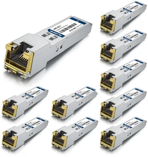 Alwong 1000Base-T SFP to RJ45 Ethernet Copper Transceiver , Pack of 10 Alwong 1000Base-T SFP to RJ45 Ethernet Copper Transceiver , Pack of 10