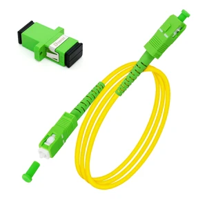DTECH 5 Pack 10ft SC/APC to SC/APC Fiber Optic Cable, SC/APC to SC/APC Single Mode Fiber Optic Internet Cable for Replacement or Extension of Home Fibre Internet, Single Mode Patch Cable,9/125um LSZH DTECH 5 Pack 10ft SC/APC to SC/APC Fiber Optic Cable, SC/APC to SC/APC Single Mode Fiber Optic Internet Cable for Replacement or Extension of Home Fibre Internet, Single Mode Patch Cable,9/125um LSZH