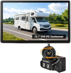 HEECOOMI Magnetic Solar Wireless Backup Camera, 360 Rotating Len + 10.1" HD Touchscreen DVR, 10000mAh Rechargeable IR Rear+Side-view Camera, Auto-Sleep & Waterproof for RV/Truck/Trailer/Tractor HEECOOMI Magnetic Solar Wireless Backup Camera, 360 Rotating Len + 10.1" HD Touchscreen DVR, 10000mAh Rechargeable IR Rear+Side-view Camera, Auto-Sleep & Waterproof for RV/Truck/Trailer/Tractor