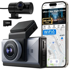 4K+4K Dash Cam Front and Rear, Enhanced Night Vision, Included 128GB Card 4K+4K Dash Cam Front and Rear, Enhanced Night Vision, Included 128GB Card