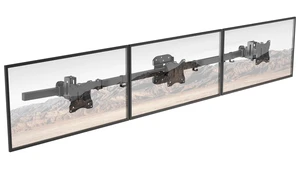 Triple Monitor Wall-Mount for 17"-27" Screens, Full Ergonomic Adjustability Triple Monitor Wall-Mount for 17"-27" Screens, Full Ergonomic Adjustability