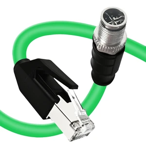 GEOAOBLE 9.9FT M12 X Code 8 Pin Male to RJ45 Industrial Ethernet Cable High Flexible Shielded CAT6A Ethernet Cable for Industrial Camera Network Application 3M GEOAOBLE 9.9FT M12 X Code 8 Pin Male to RJ45 Industrial Ethernet Cable High Flexible Shielded CAT6A Ethernet Cable for Industrial Camera Network Application 3M