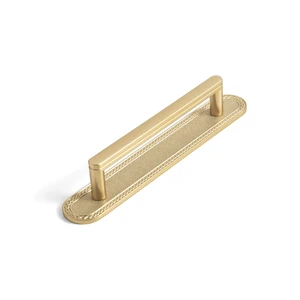 Goo-Ki Champagne Bronze Cabinet Pulls with Backplate 7-9/16" Centers 2 Pack Goo-Ki Champagne Bronze Cabinet Pulls with Backplate 7-9/16" Centers 2 Pack