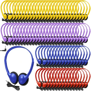 Hoteam 100 Pack Headphones for Classroom Bulk, Vivid Color, Classic Hoteam 100 Pack Headphones for Classroom Bulk, Vivid Color, Classic