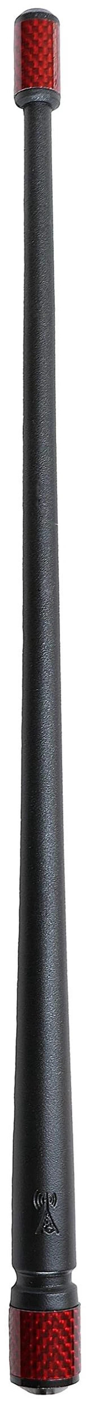 Votex - The Spartan - 13 3/4 Inch Rubber Antenna fits Harley Davidson Motorcycles - Red Carbon Fiber Trim - Tuned Internal Copper Coil - Part Number A601-HAR-15 Votex - The Spartan - 13 3/4 Inch Rubber Antenna fits Harley Davidson Motorcycles - Red Carbon Fiber Trim - Tuned Internal Copper Coil - Part Number A601-HAR-15