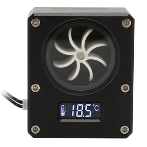 Water Cooling Meter Indicator, 12V Small PC Water Cooling Meter, 3pin Interface G1/4 Thread Acrylic Rustproof Computer Meter for PC Water Cooling System(Black) Water Cooling Meter Indicator, 12V Small PC Water Cooling Meter, 3pin Interface G1/4 Thread Acrylic Rustproof Computer Meter for PC Water Cooling System(Black)