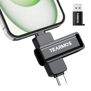 TEARMOS 256GB Photo Stick for iPhone Flash Drive, Memory Stick Phone Storage for Photos and Videos Files Backup, Compatible with iPhone iPad Android PC, Plug & Play, No App Required (Gray) TEARMOS 256GB Photo Stick for iPhone Flash Drive, Memory Stick Phone Storage for Photos and Videos Files Backup, Compatible with iPhone iPad Android PC, Plug & Play, No App Required (Gray)