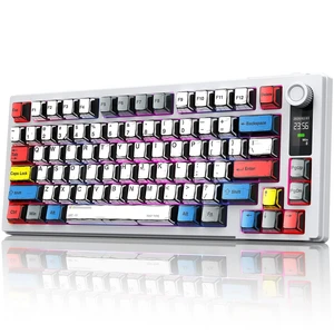MOKURU Wireless Mechanical Keyboard, Three Mode BT/2.4G/USB-C, RGB Switching, 75% Key Layout, Volume Adjustment knob, Hot Swappable Shaft Seat, Compatible with Windows, Mac (Comic PBT) MOKURU Wireless Mechanical Keyboard, Three Mode BT/2.4G/USB-C, RGB Switching, 75% Key Layout, Volume Adjustment knob, Hot Swappable Shaft Seat, Compatible with Windows, Mac (Comic PBT)